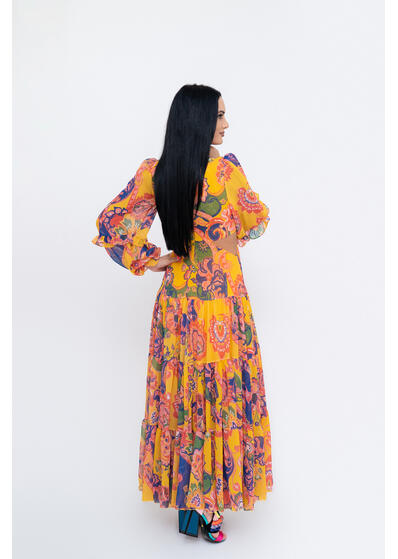 rochie lunga de vara colorata 